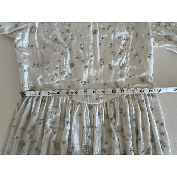 Samantha Pleet & Free People Dress Sz 8 Ophelia Velvet Moon Embroidered - Picture 6 of 11